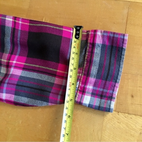 Terra & Sky Plaid Button Down Blouse, Pink, Black, Size 4X - Picture 14 of 17